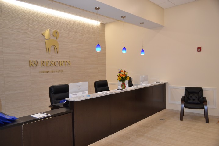 Front desk of K9 Resorts